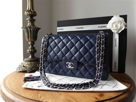 navy blue caviar chanel bag|CHANEL Caviar Quilted Jumbo Single Flap Navy .